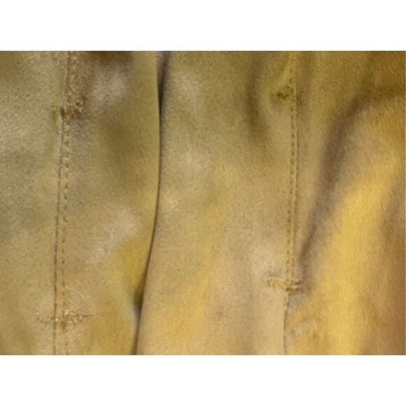 Guess Faux Suede Mustard Tan Long  Sleeve Button Up Cowgirl Western Dress Size S - Picture 7 of 8